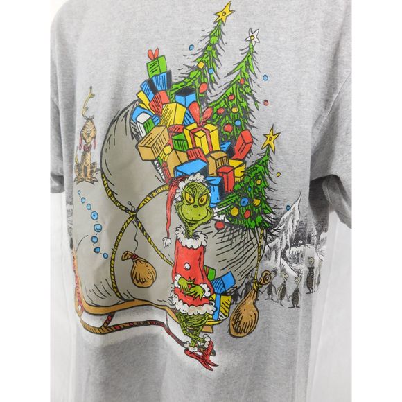 Vintage Y2K 2001 Dr. Seuss How the Grinch Stole Christmas Short Sleeve T-shirt L - Picture 2 of 16